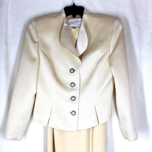 Rickie Freeman 8 for Teri Jon Jacket & Dress Cream Silk Wedding Bridal